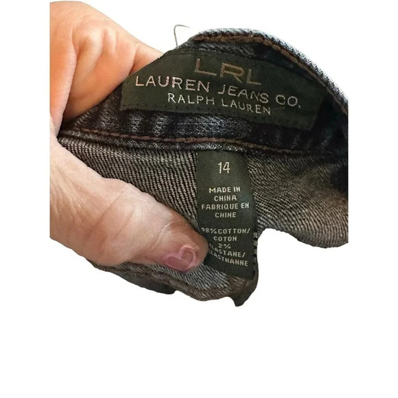 LRL Lauren Ralph Lauren Women's Blue Straight Leg Jean Size 14 - Picture 7 of 12